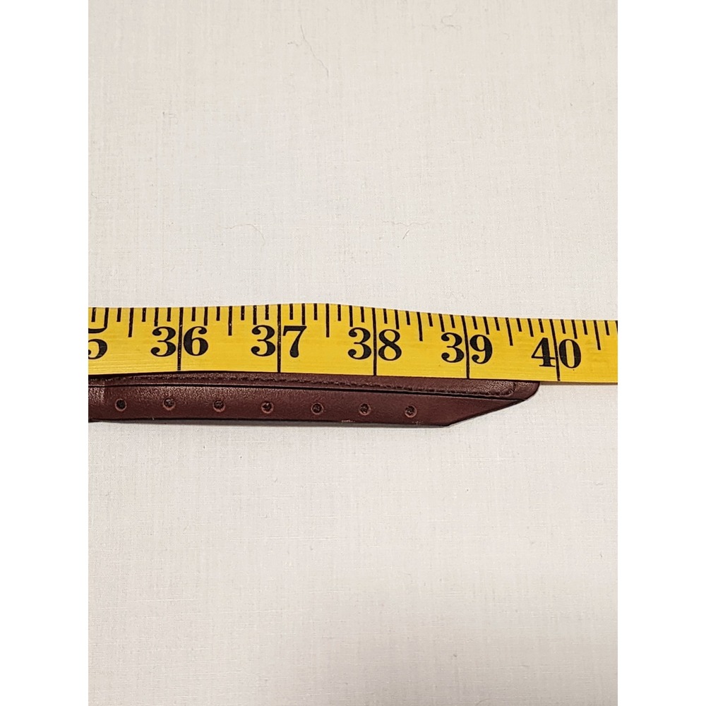 Allen Edmonds Mens Brown Italian Calfskin Perforated Leather Belt 34 85 36506 - Picture 7 of 8